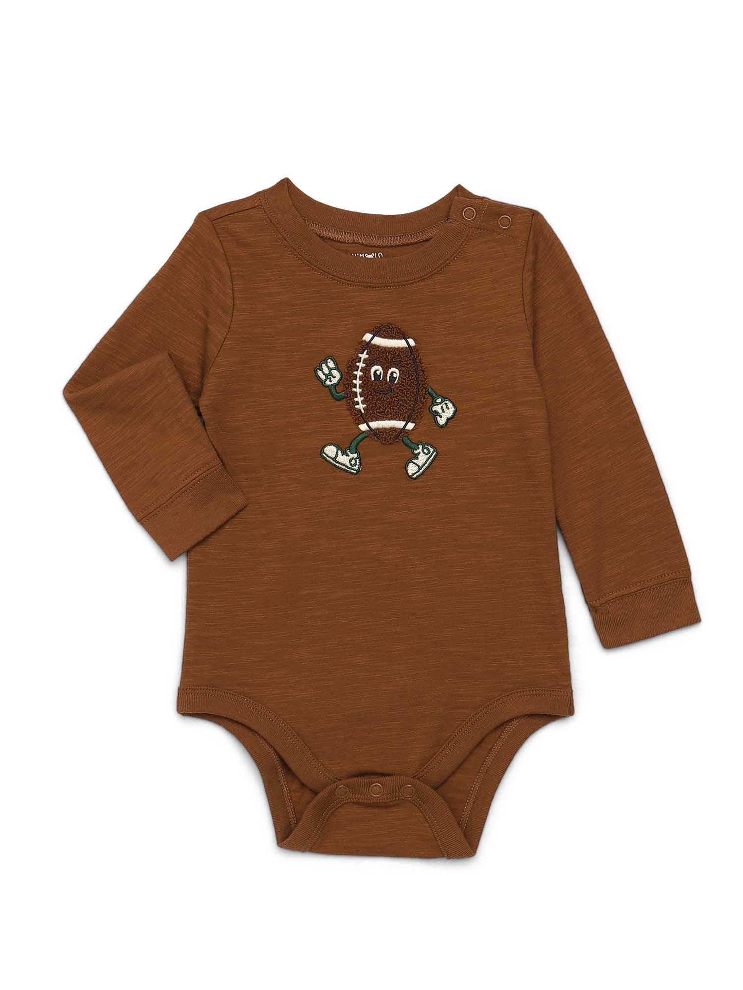 Garanimals Baby Boy Slub Graphic Bodysuit with Long Sleeves, Sizes 0M-24M - Walmart.com | Walmart (US)