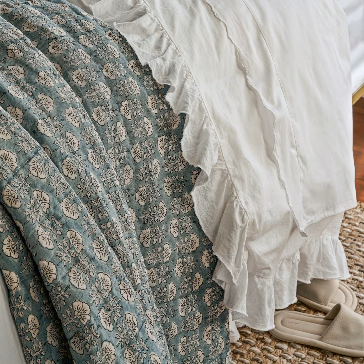 Optic White Ruffle Duvet Cover | Magnolia