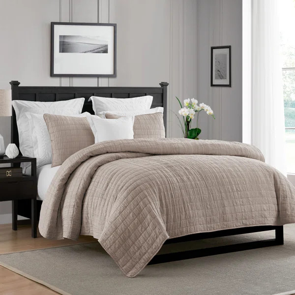 Ultra Soft Crinkle Washed Microfiber 3-Piece Quilt Set | Wayfair North America