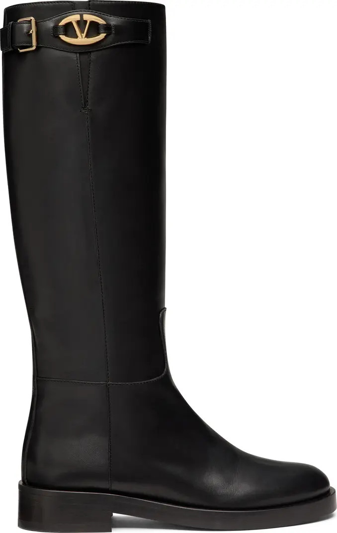 Valentino Garavani VLOGO Bold Riding Boot (Women) | Nordstrom | Nordstrom