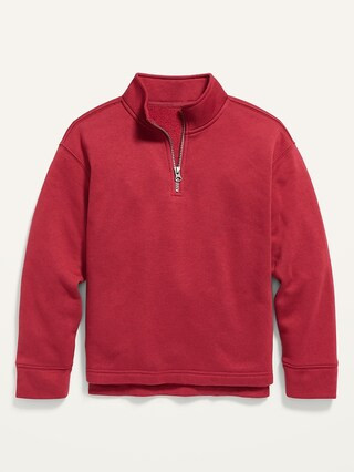 Long-Sleeve Gender-Neutral Quarter-Zip Sweatshirt for Kids | Old Navy (US)