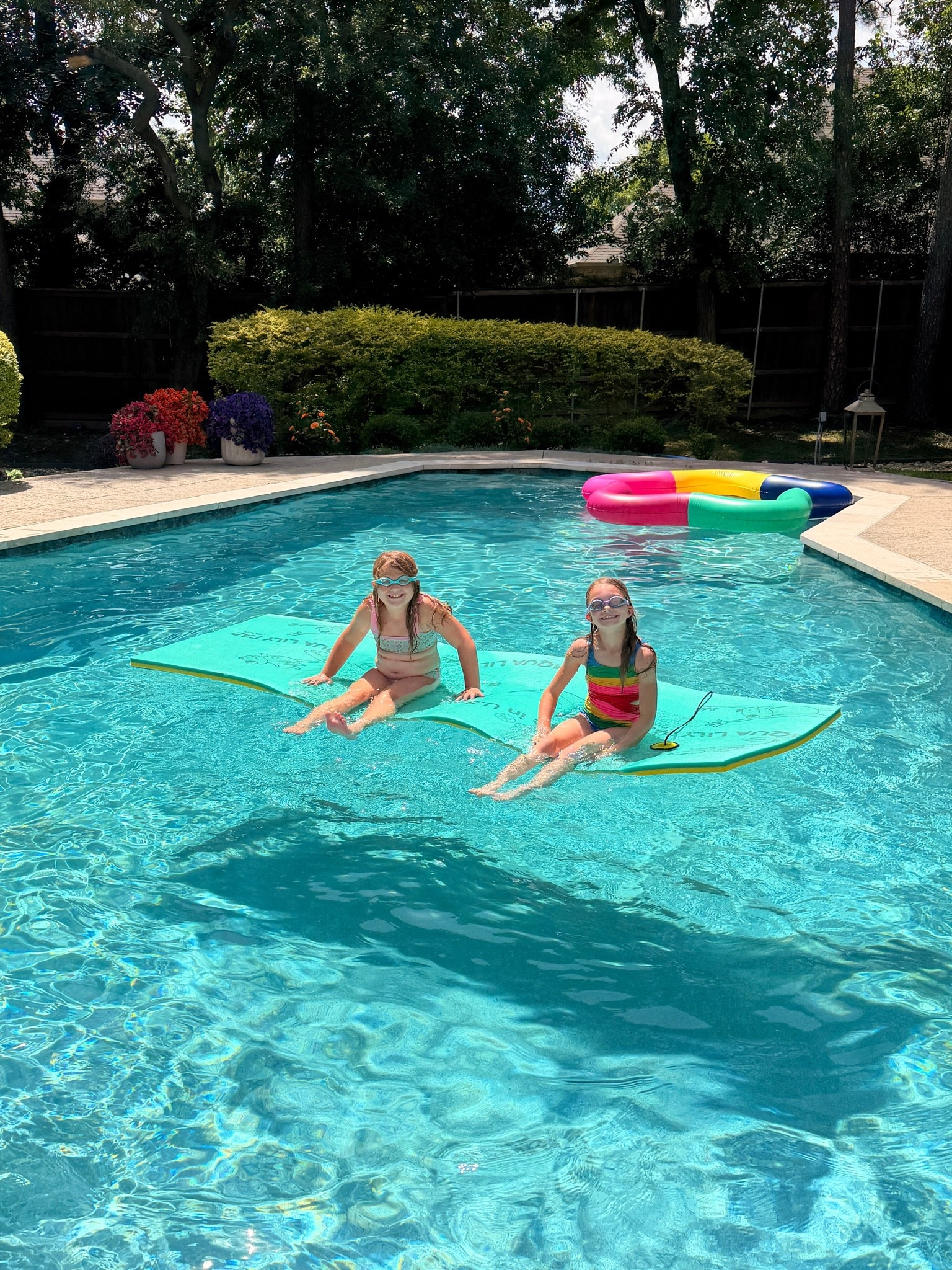 Summer time and the pool toys are out! The lily pad has been one of our favorite purchases for the pool. This is the 2nd summer using it. ☀️

#LTKmomlife #LTKSwim #LTKKids