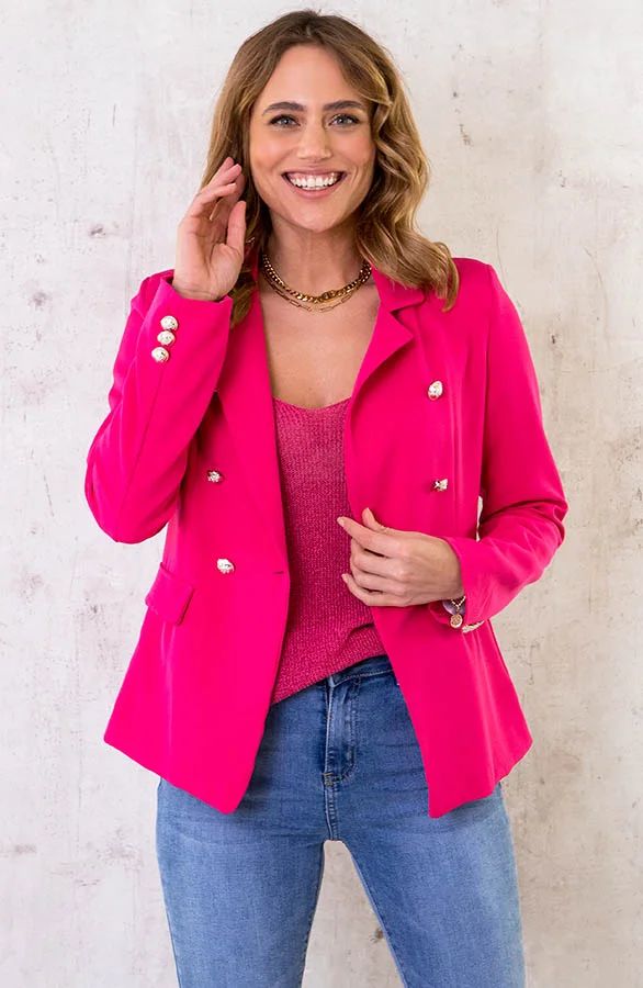 Button Blazer Fuchsia 2.0 | Themusthaves.nl | The Musthaves (NL)