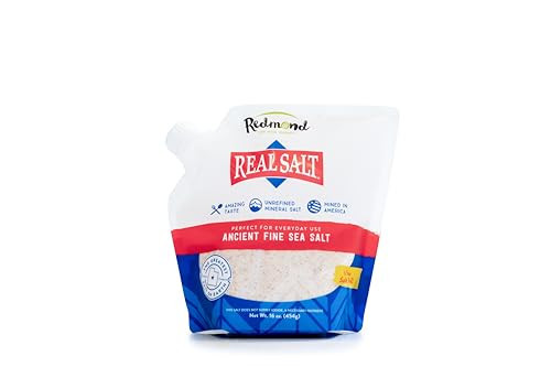 Redmond Real Salt - Ancient Fine Sea Salt, Unrefined Mineral Salt, 16 Ounce Pouch (1 Pack) | Amazon (US)