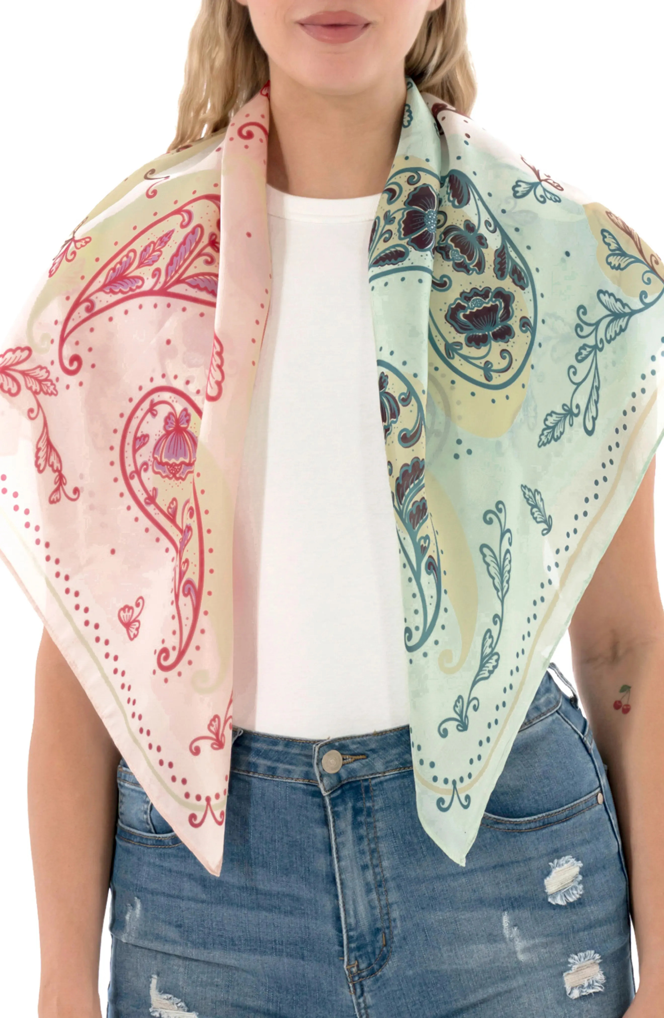 MARCUS ADLER Satina Paisley Square Scarf (Women) | Nordstromrack | Nordstrom Rack