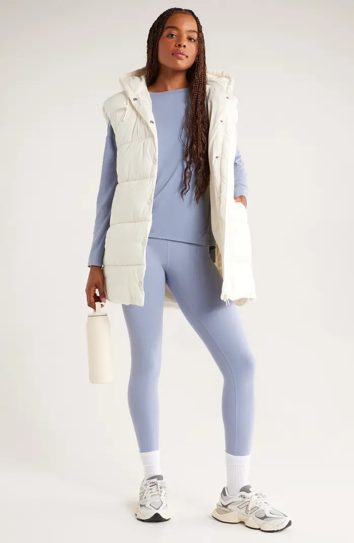 Longline Hooded Puffer Vest | Nordstrom