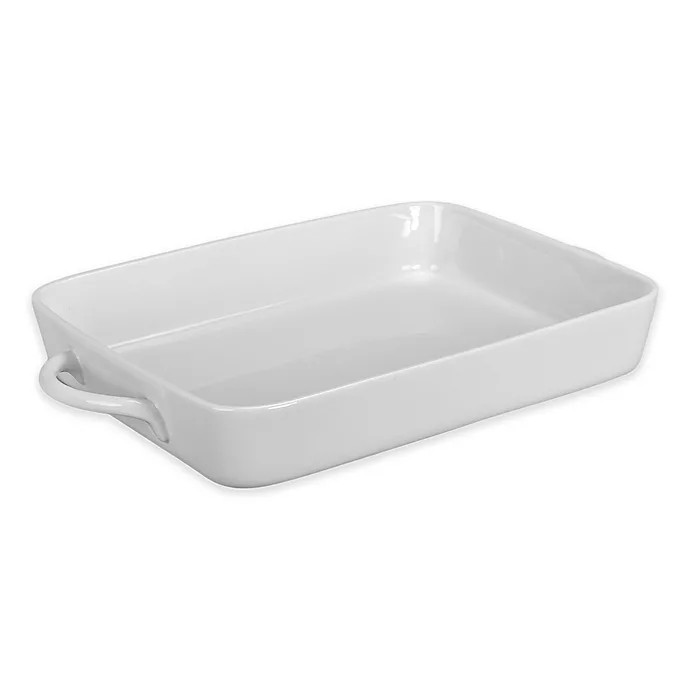Taos 4 qt. Rectangular Baker in White | Bed Bath & Beyond