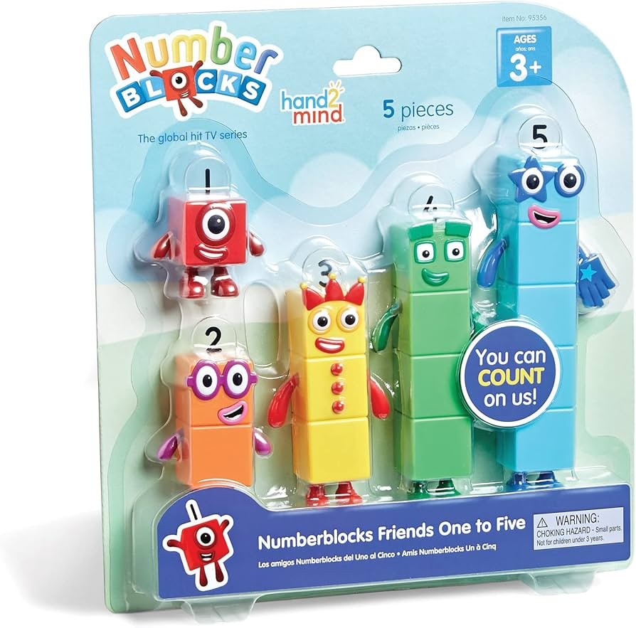 hand2mind Numberblocks Friends One to Five Figures, Cartoon Action Figure Set, Toy Figures, Play ... | Amazon (US)