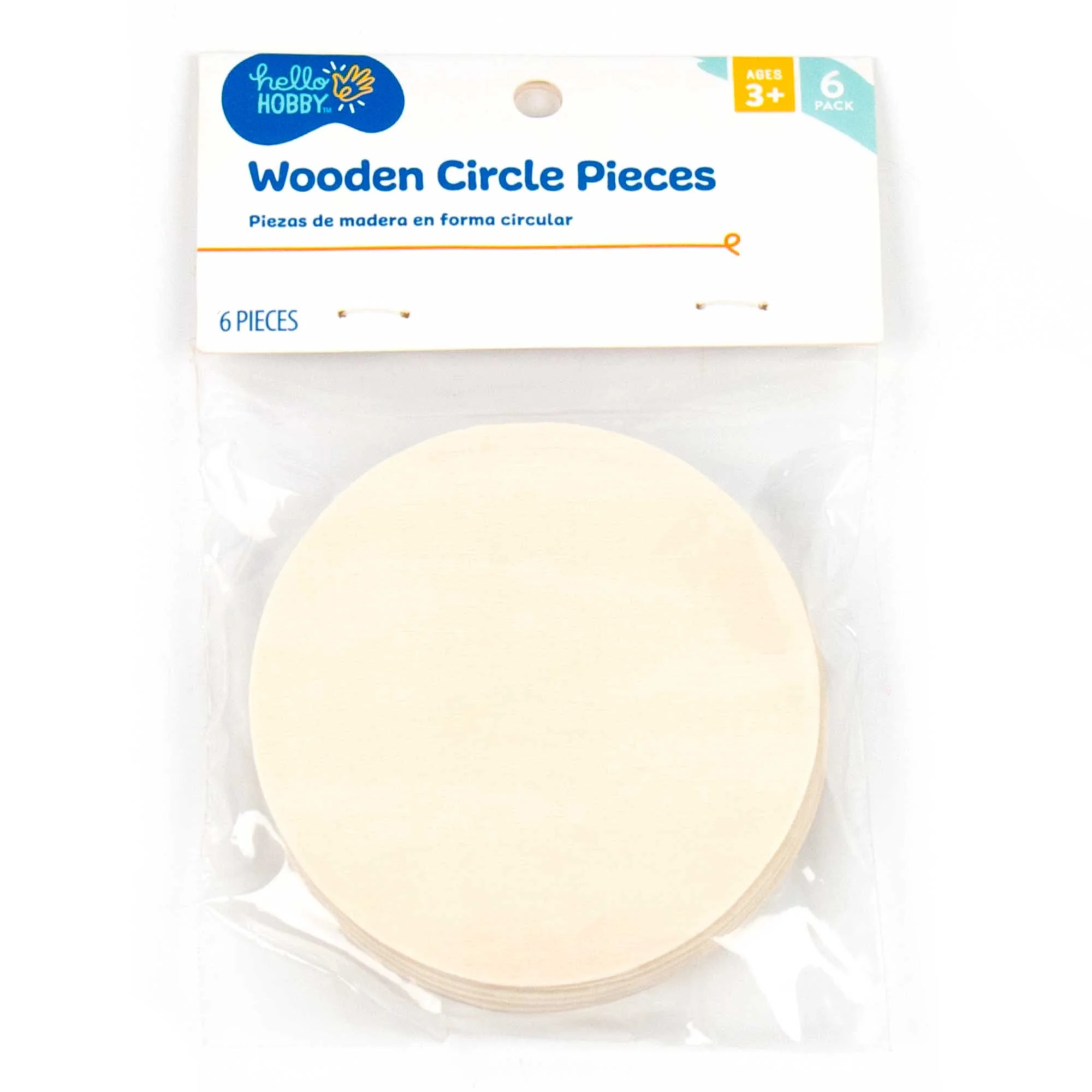 Hello Hobby Wooden Circles, 6-Pack, Boys and Girls, Child, Ages 3+ - Walmart.com | Walmart (US)