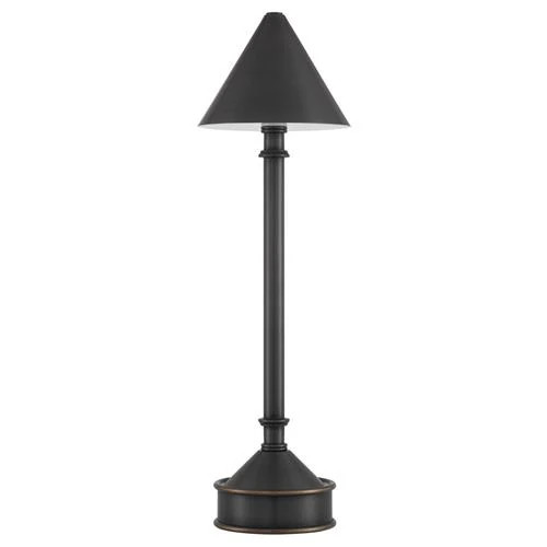 Marin Mid Century Oil Rubbed Bronze Cordless Table Lamp | Kathy Kuo Home