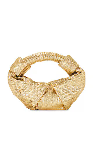 Metallic Raffia Lopsy Bag in Gold & Natural | Revolve Clothing (Global)