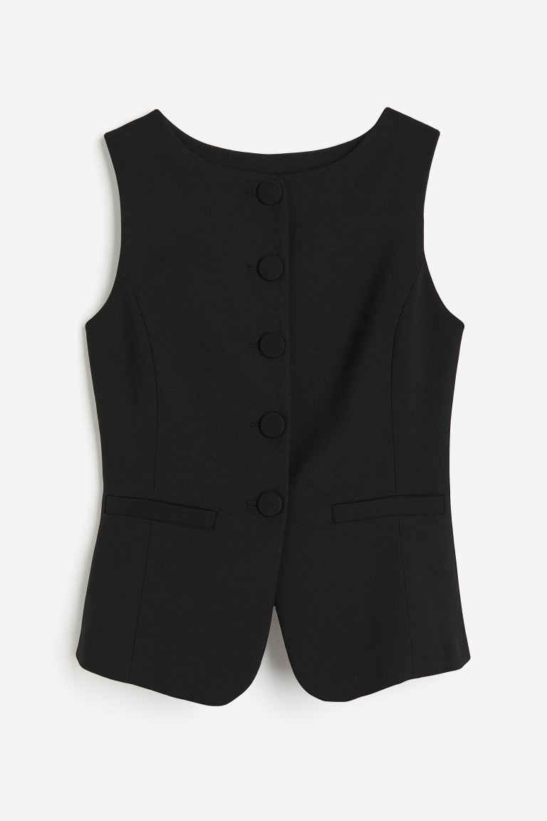Suit waistcoat - Black - Ladies | H&M GB | H&M (UK, MY, IN, SG, PH, TW, HK)