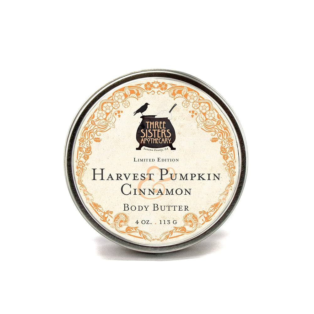 Three Sisters Apothecary 4 oz. Body Butters (Harvest Pumpkin & Cinnamon) | Amazon (US)