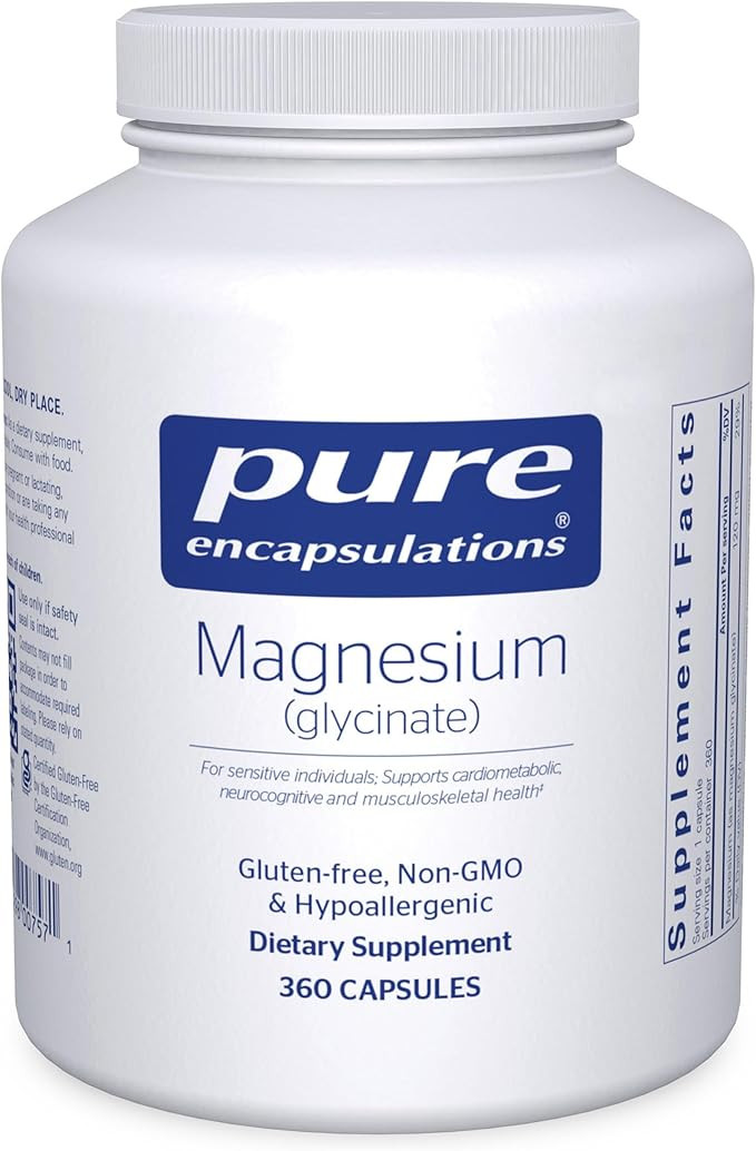 Pure Encapsulations Magnesium (Glycinate) - Supplement to Support Stress Relief, Sleep, Heart Hea... | Amazon (US)