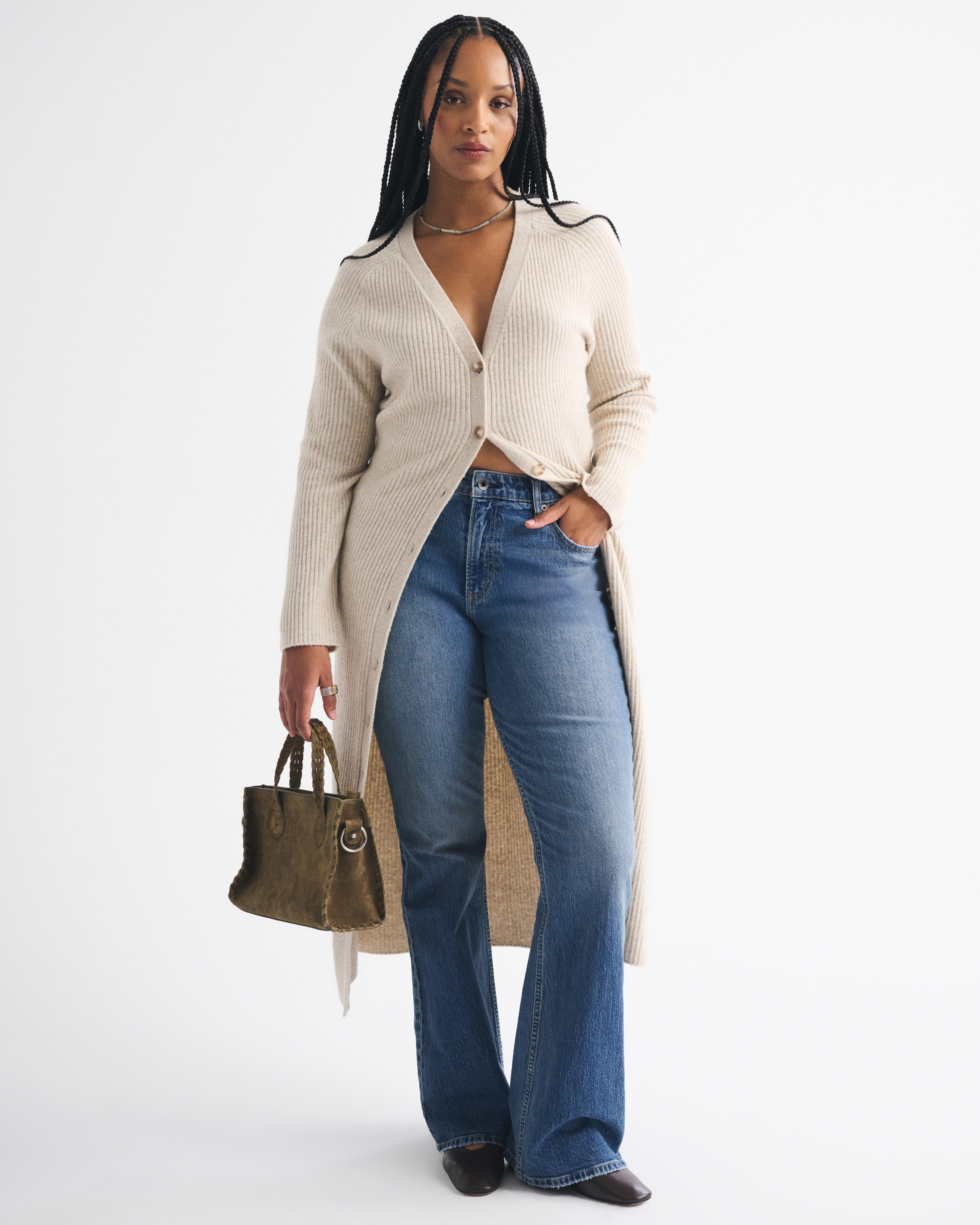 Curve Love High Rise Bootcut Jean | Abercrombie & Fitch (US)