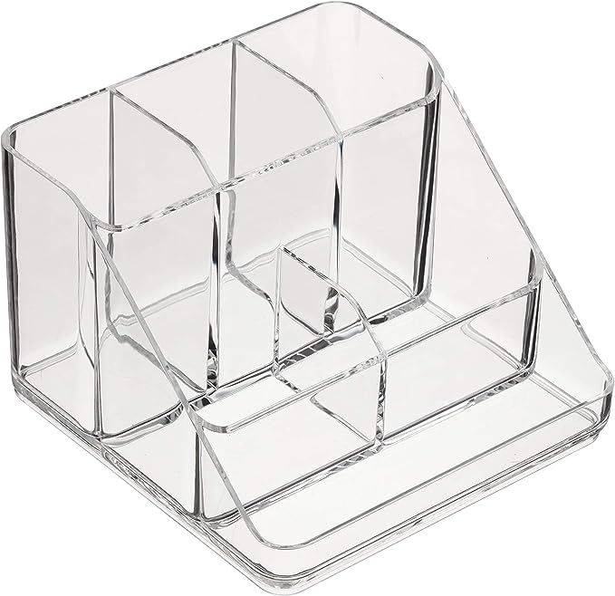 Amazon Basics Acrylic 6-Compartment Tall Durable Makeup Jewelry Accessories Storage Organizer Tra... | Amazon (US)