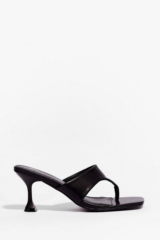 It's Meant Toe Be Faux Leather Stiletto Mules | NastyGal (US & CA)