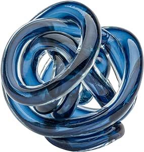 Torre & Tagus Orbit Glass Décor Ball, 3-inch Diameter, Indigo Blue | Amazon (US)