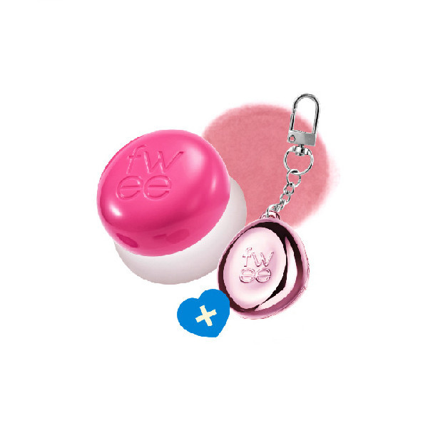 Fwee - Lip & Cheek Blurry Pudding Pot + Pendant Keyring (Random Color) Set - 5g - PK01 Baby | Stylevana