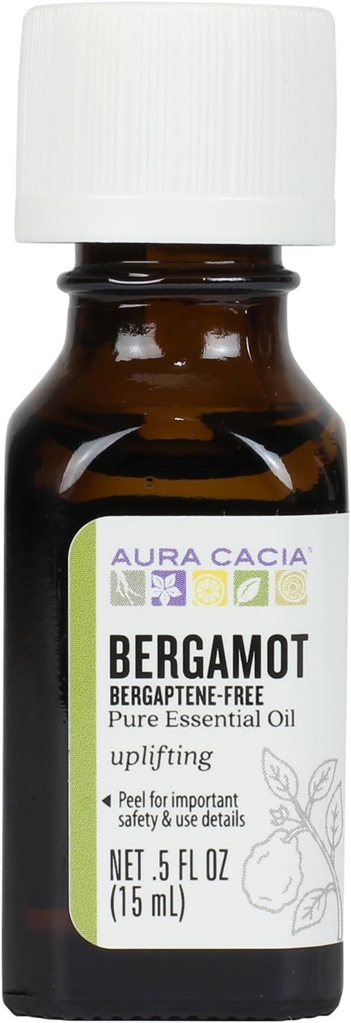 Aura Cacia Essential Oil, Uplifting Bergamot Bergaptene-Free, 0.5 fluid ounce, Packaging May Vary | Amazon (US)
