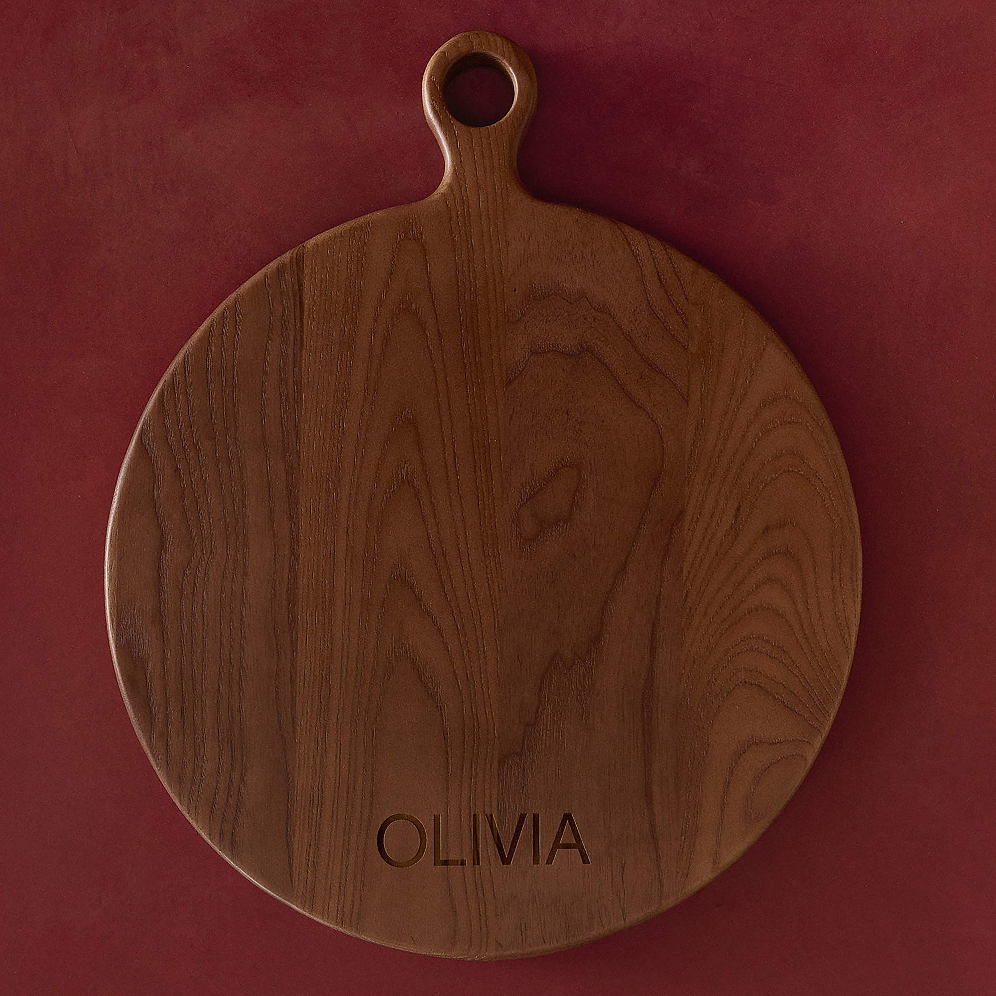Arlo Round Ash Wood Serving Board 15" + Reviews | CB2 | CB2