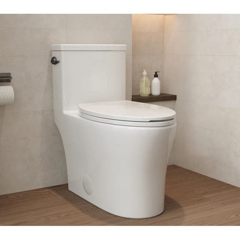 KK-21076800 KE KING 1.28 GPF Elongated Comfort Height Floor Mounted One-Piece Toilet (Seat Includ... | Wayfair North America