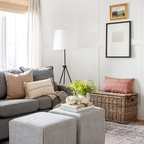 Lidded Kooboo Rattan Basket 17.5" x 17.5" - Threshold™ designed with Studio McGee | Target