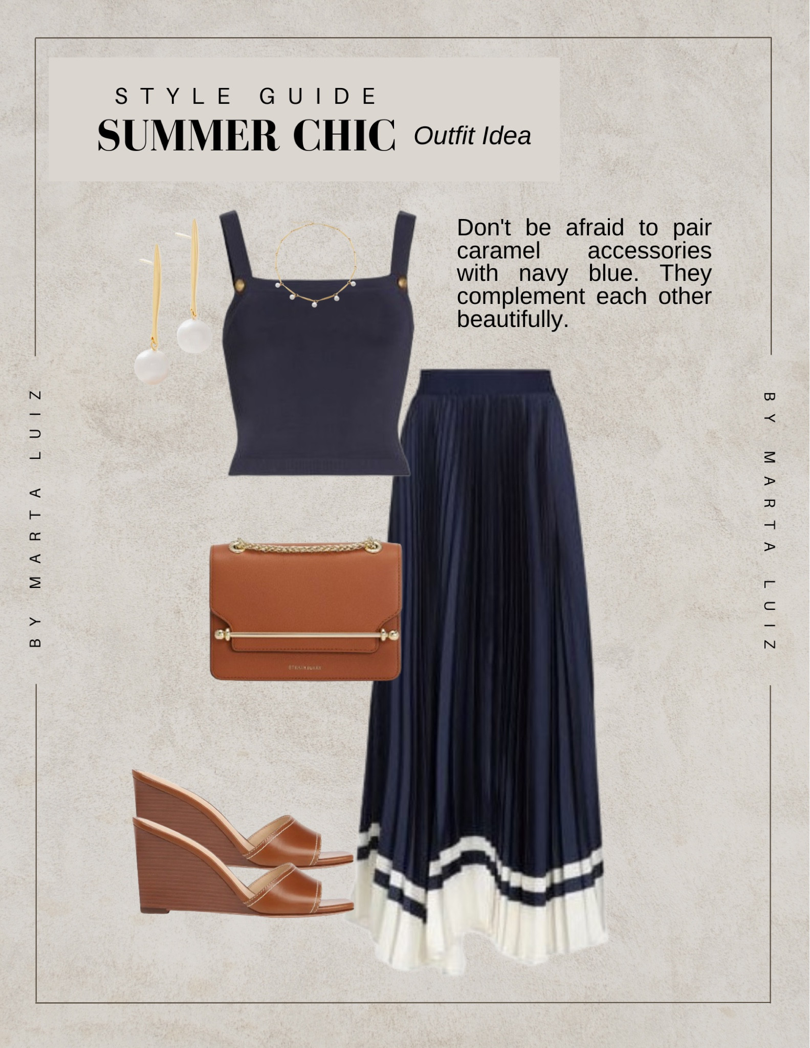 Summer chic outfits 

Pleated skirts have emerged as a trendy staple for 2024, offering both chicness and versatility. They seamlessly transition from office attire to evening  and even stylish brunch gatherings. Additionally, navy blue is gaining prominence as a must-have color for summer this year, adding a sophisticated touch to any ensemble.

#LTKWorkwear #LTKStyleTip #LTKSeasonal