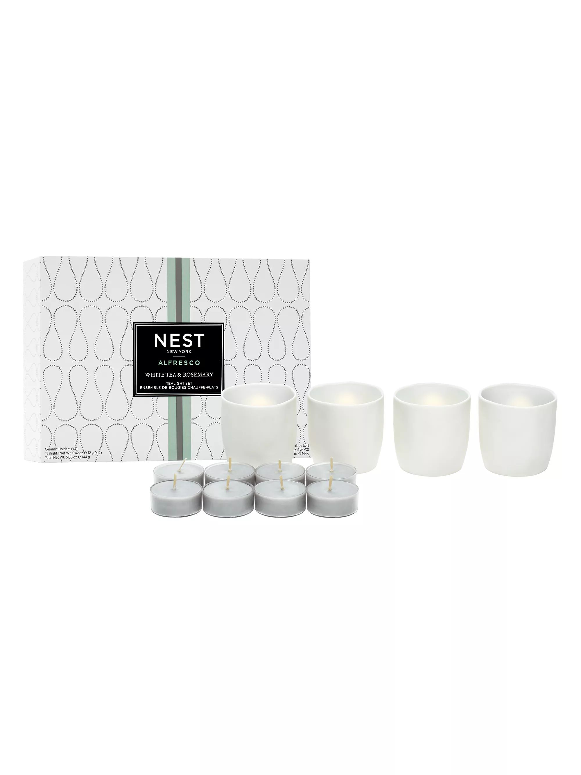 White Tea & Rosemary Tealight 16-Piece Set | Saks Fifth Avenue