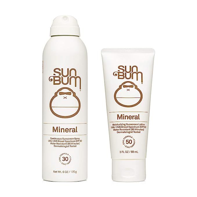 Sun Bum Sun Bum Mineral Spf 30 Sunscreen Spray and Spf 50 Lotion Vegan and Reef Friendly (octinox... | Amazon (US)