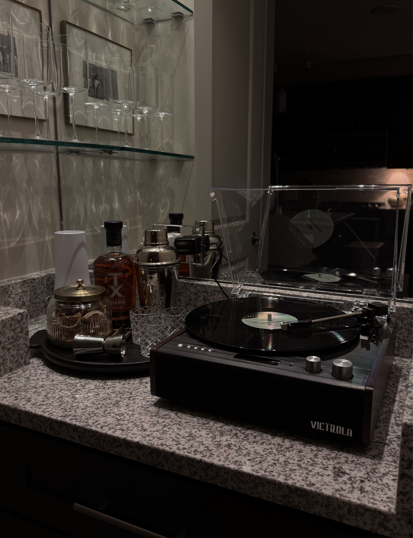 added a record player to our bar setup!! we love the look of this one. 

#LTKfindsunder100 #LTKhome #LTKU