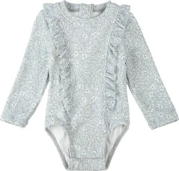 Vintage Flowers Long Sleeve One-Piece Swimsuit | Nordstrom