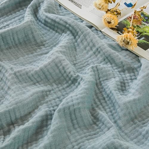 EMME Cotton Muslin Large Throw Blanket Couch Breathable Gauze Soft Lightweight Bed Blankets Adult... | Amazon (US)