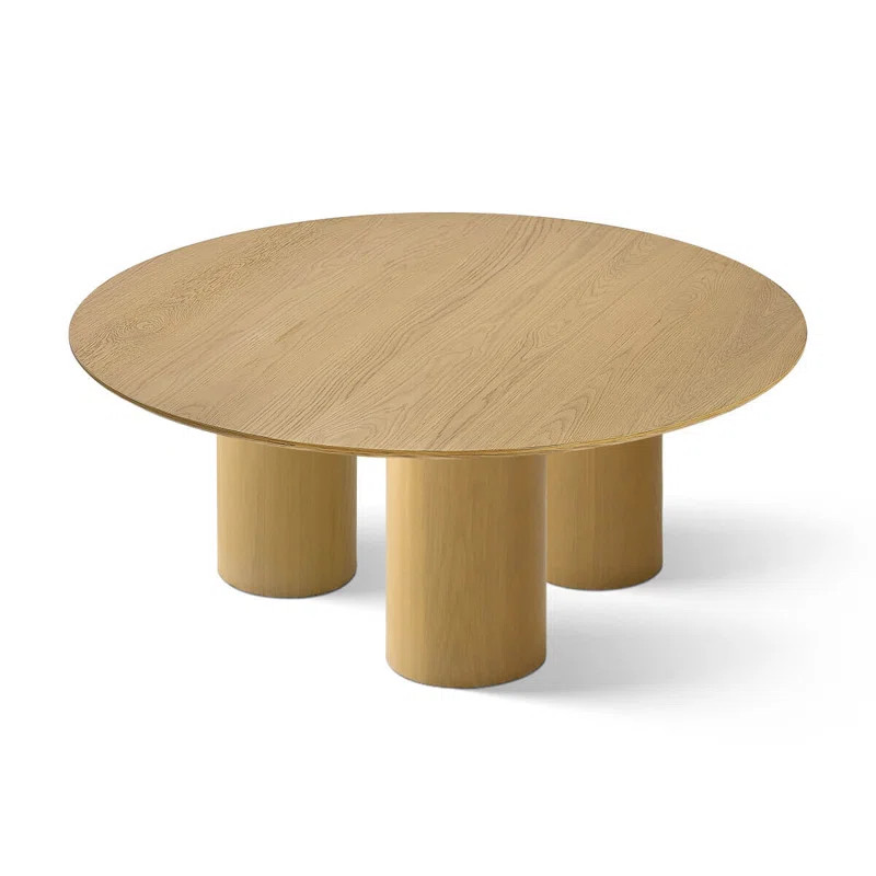 Ivy Bronx 40" Drum   With 3 Legs Pedestal Round Coffee Table & Reviews | Wayfair | Wayfair North America