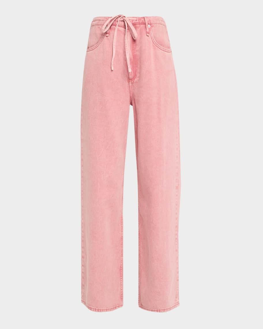 Rag & Bone Phoebe Drawstring Wide-Leg Jeans | Neiman Marcus