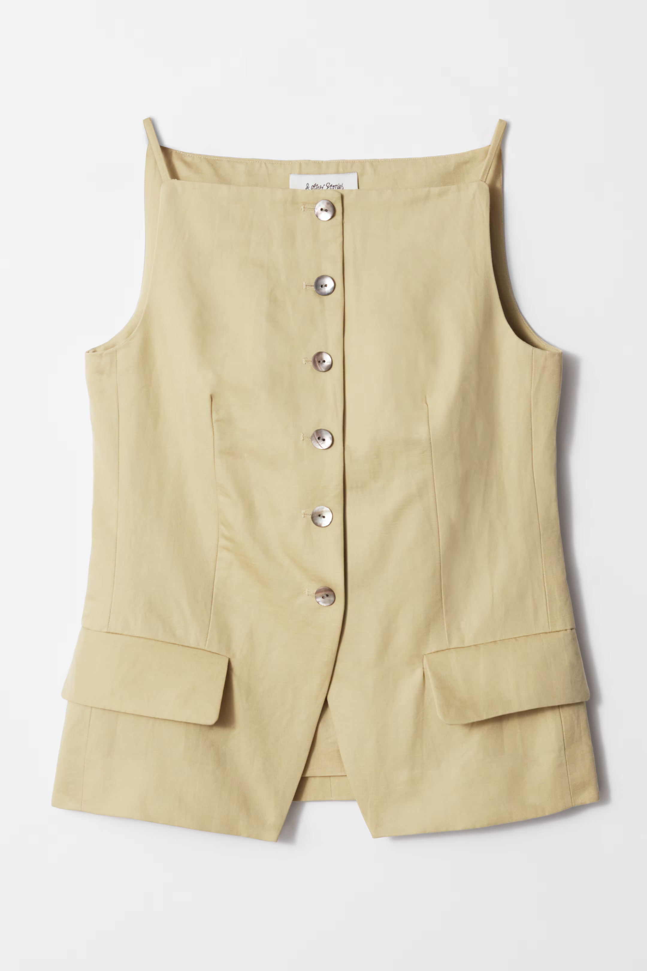 Tailored Vest Top - Yellow - Ladies | H&M GB | H&M (UK, MY, IN, SG, PH, TW, HK)