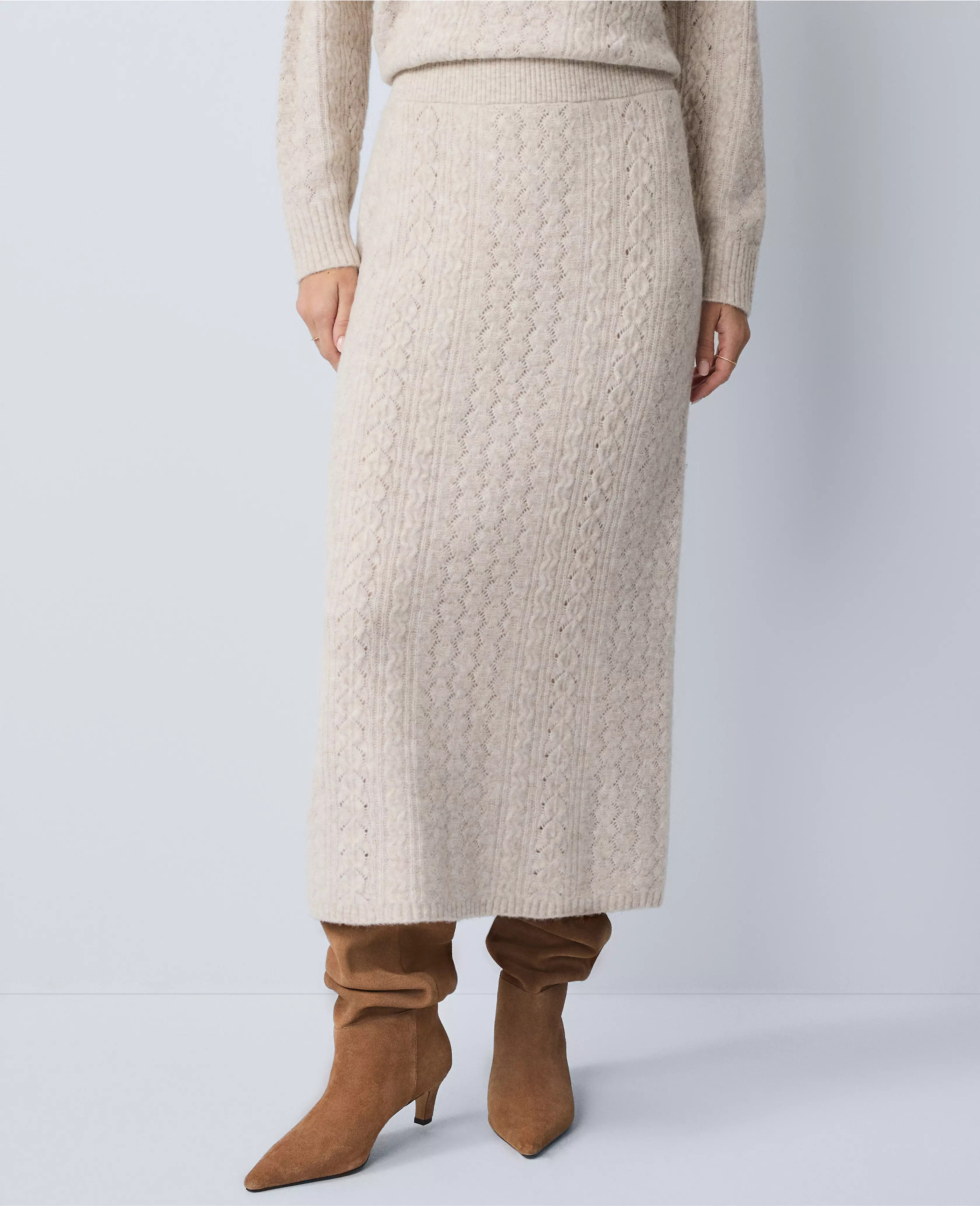 Weekend Collection Pointelle Sweater Skirt | Ann Taylor