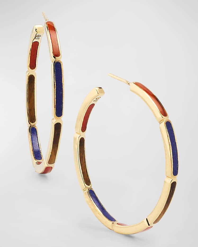 Inside Out Gemstone Hoop Earrings | Neiman Marcus