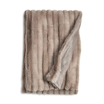 Nordstrom Faux Fur Throw Blanket in Ivory Marshmallow Multi at Nordstrom | Nordstrom
