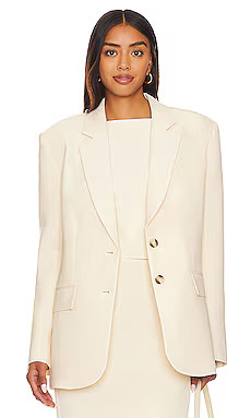 L'Academie x Marianna Dionira Blazer in Latte Beige from Revolve.com | Revolve Clothing (Global)