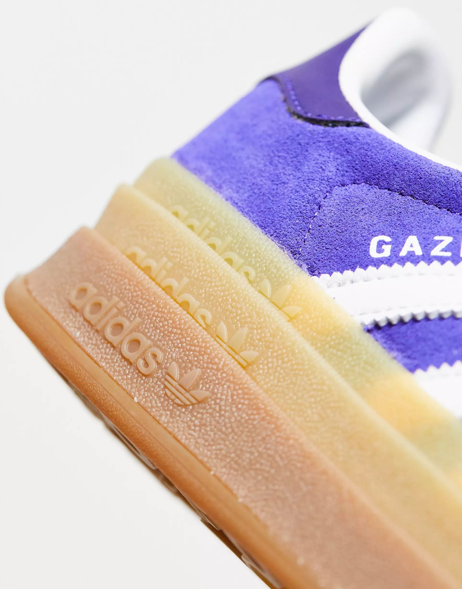 adidas Originals Gazelle Bold sneakers with rubber sole in purple and white | ASOS | ASOS (Global)