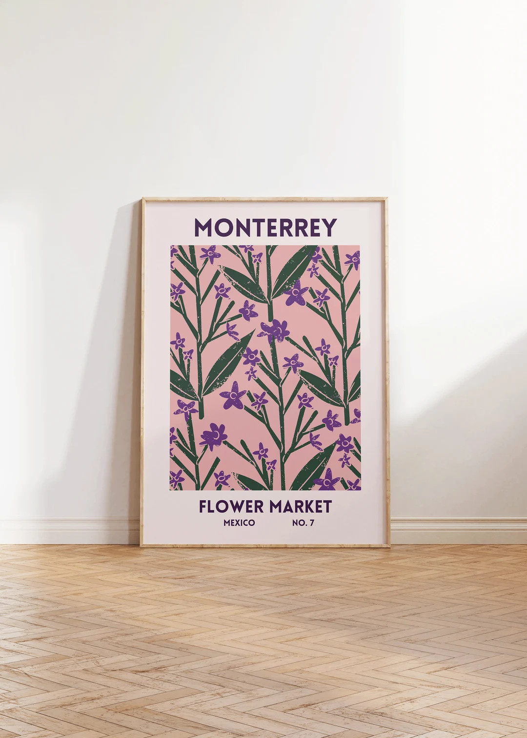 Monterrey Wall Art Mexican Decor Monterrey Poster Botanical Gallery Wall Art Flower Market Monter... | Etsy (US)