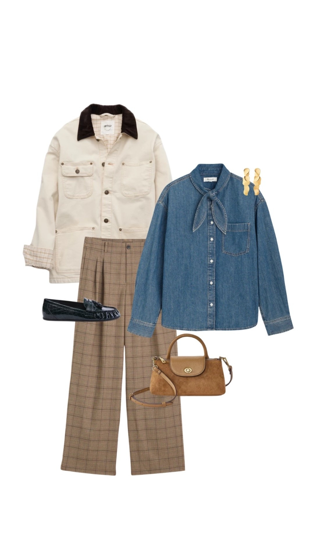 Fall staples: perfect together and ready to mix and match with what you already have in your closet! 

Barn jacket, tassel loafers, denim shirt, scarf collar, plaid pants

#LTKootd #LTKSaleAlert #LTKSeasonal