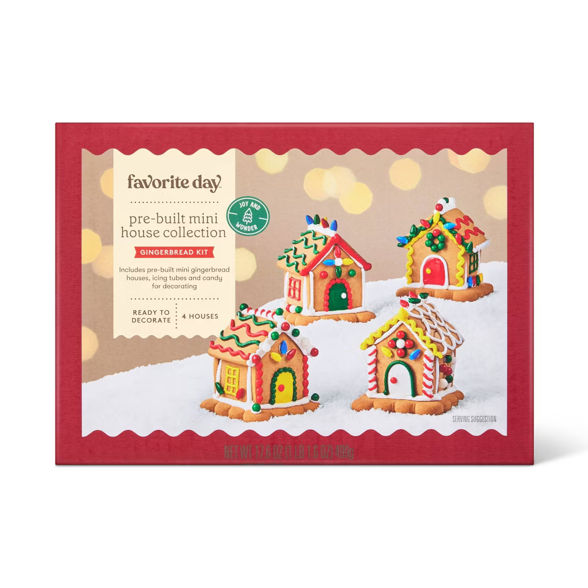 Christmas Pre-Built Mini Gingerbread House with Decorations & Icing Pens - 17.6oz/4pk - Favorite ... | Target