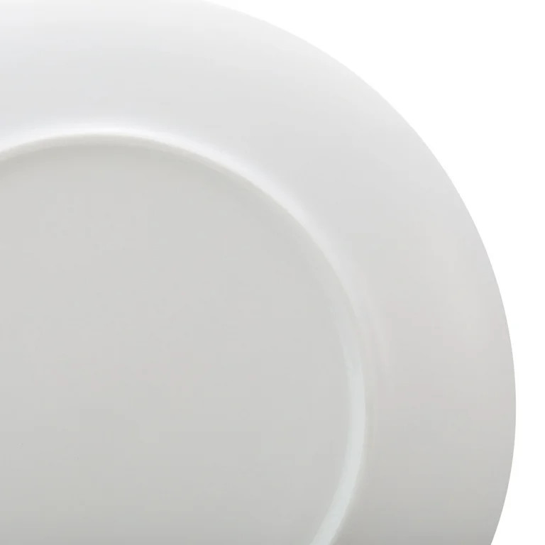 Mainstays Glazed White Round Stoneware Dinner Plate, 10.3” | Walmart (US)