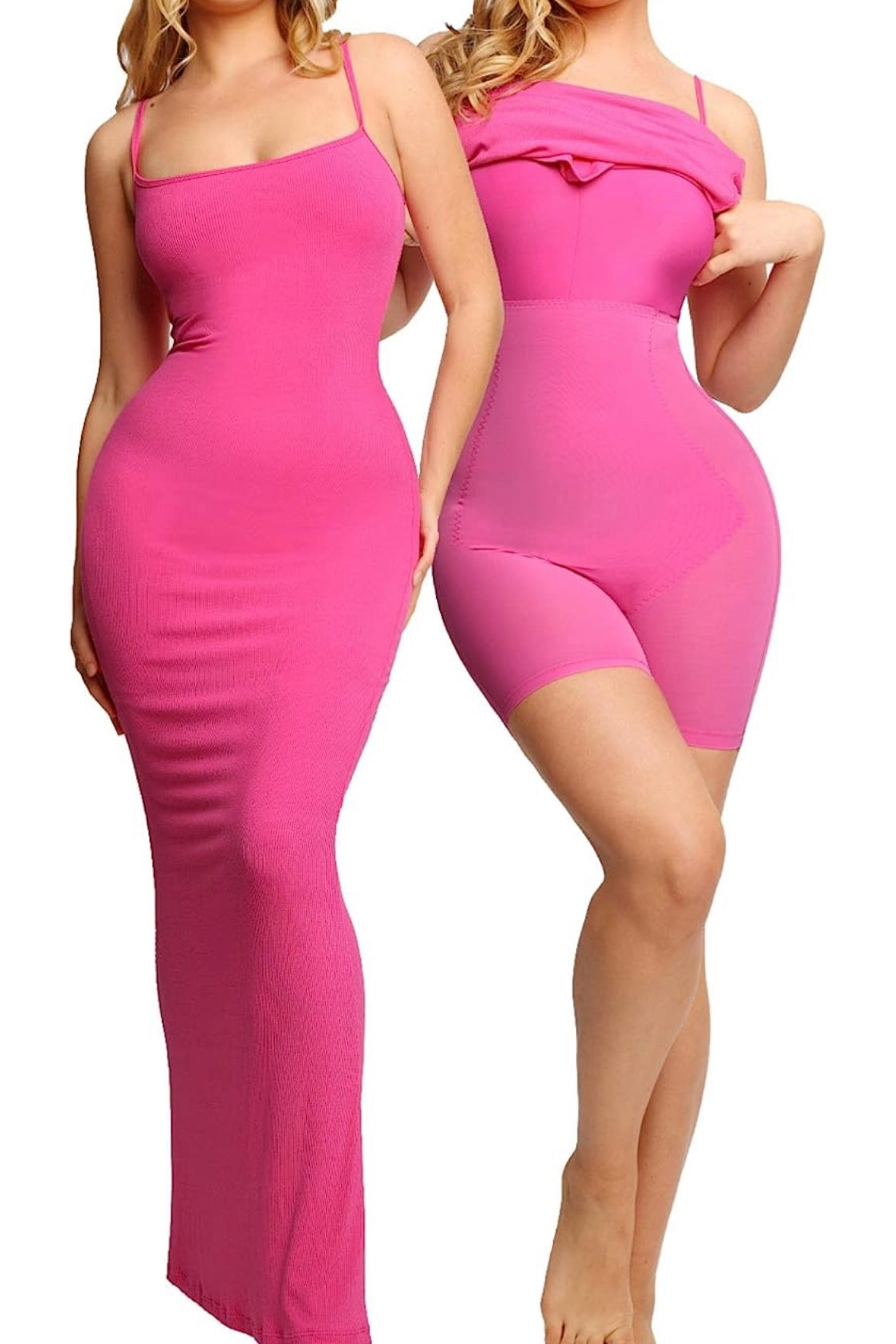 Amazon Summer Pink Dress with built in shape wear 

#LTKcurves #LTKstyletip #LTKFind