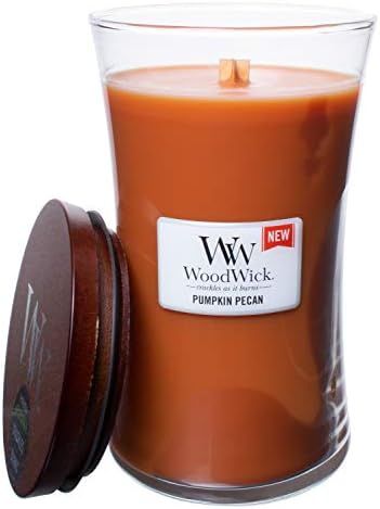 WoodWick WW Pumpkin Pecan, Highly Scented Candle, Classic Hourglass Jar, Large 7 inches, 21.5 OZ | Amazon (US)