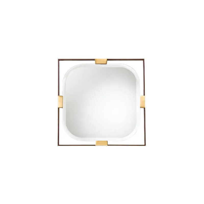 Arteriors DJ2050 Frankie 28" Square Bathroom Mirror Polished Brass | Build.com, Inc.