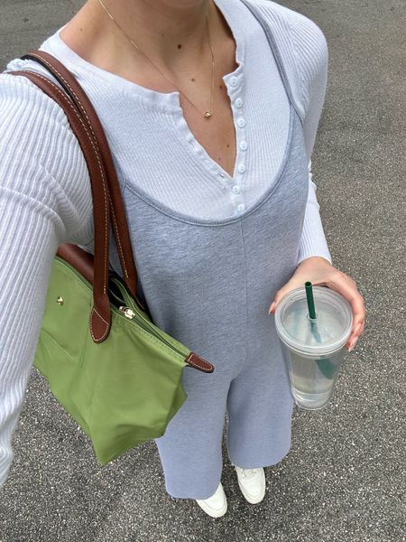Spring outfit of the day - i linked my exact longsleeve and similar grey jumpsuits 

#LTKGiftGuide #LTKSeasonal #LTKFestival