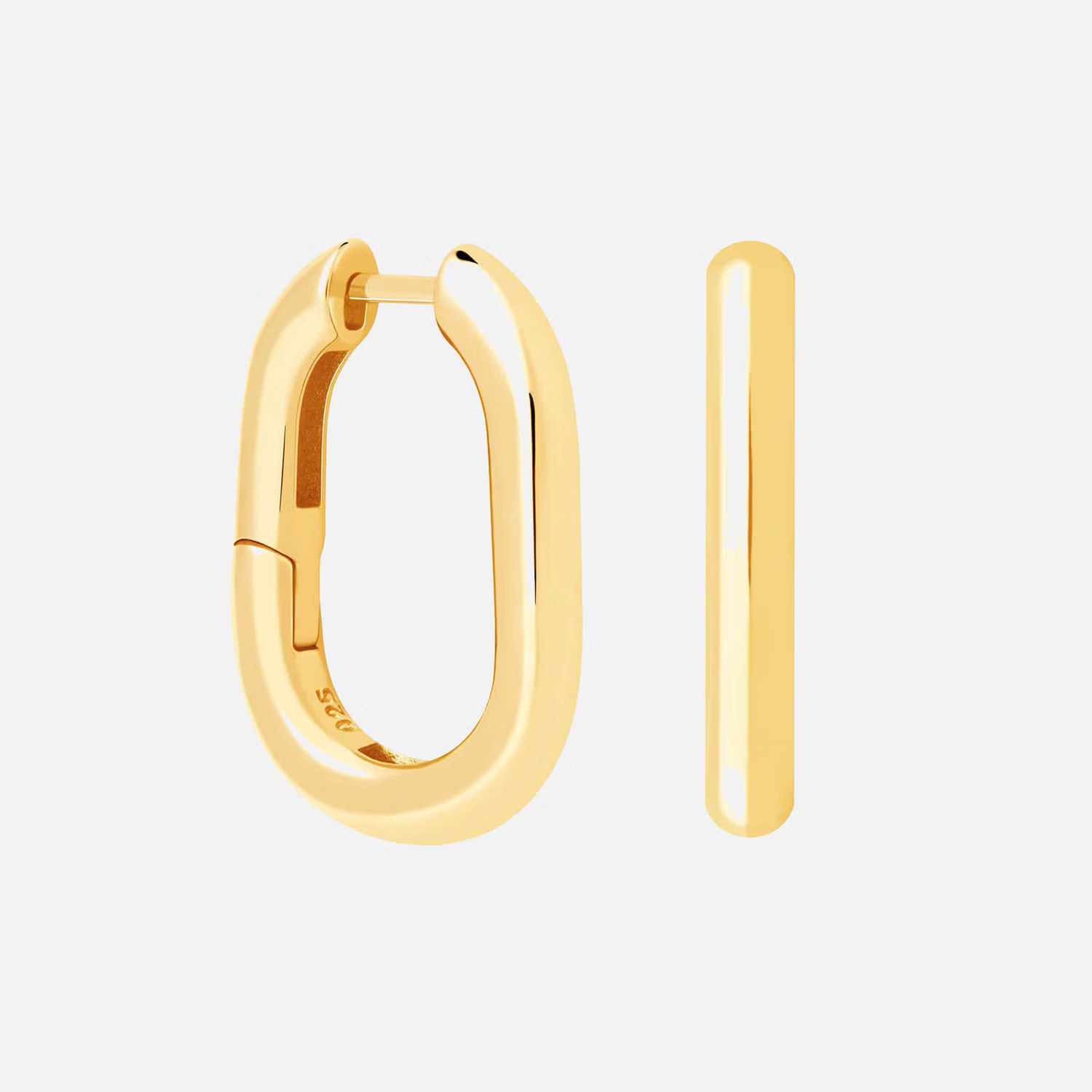 Astrid & Miyu Women's Rectangular Hoops In Gold - Gold | Coggles (Global)